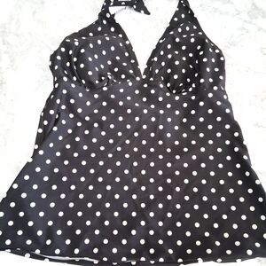 🩱Merona Tankini Top With Polka Dots Size Medium